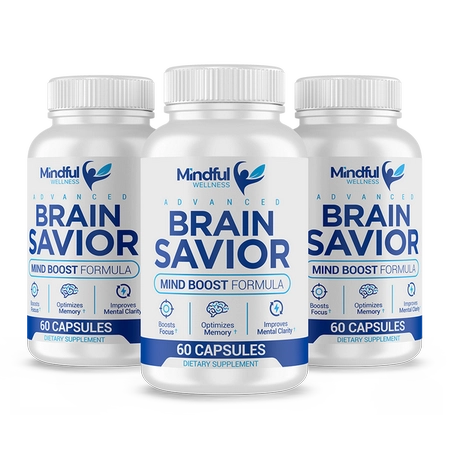 Brain Savior supplement 3 bottle pack – natural nootropic for memory and brain fog